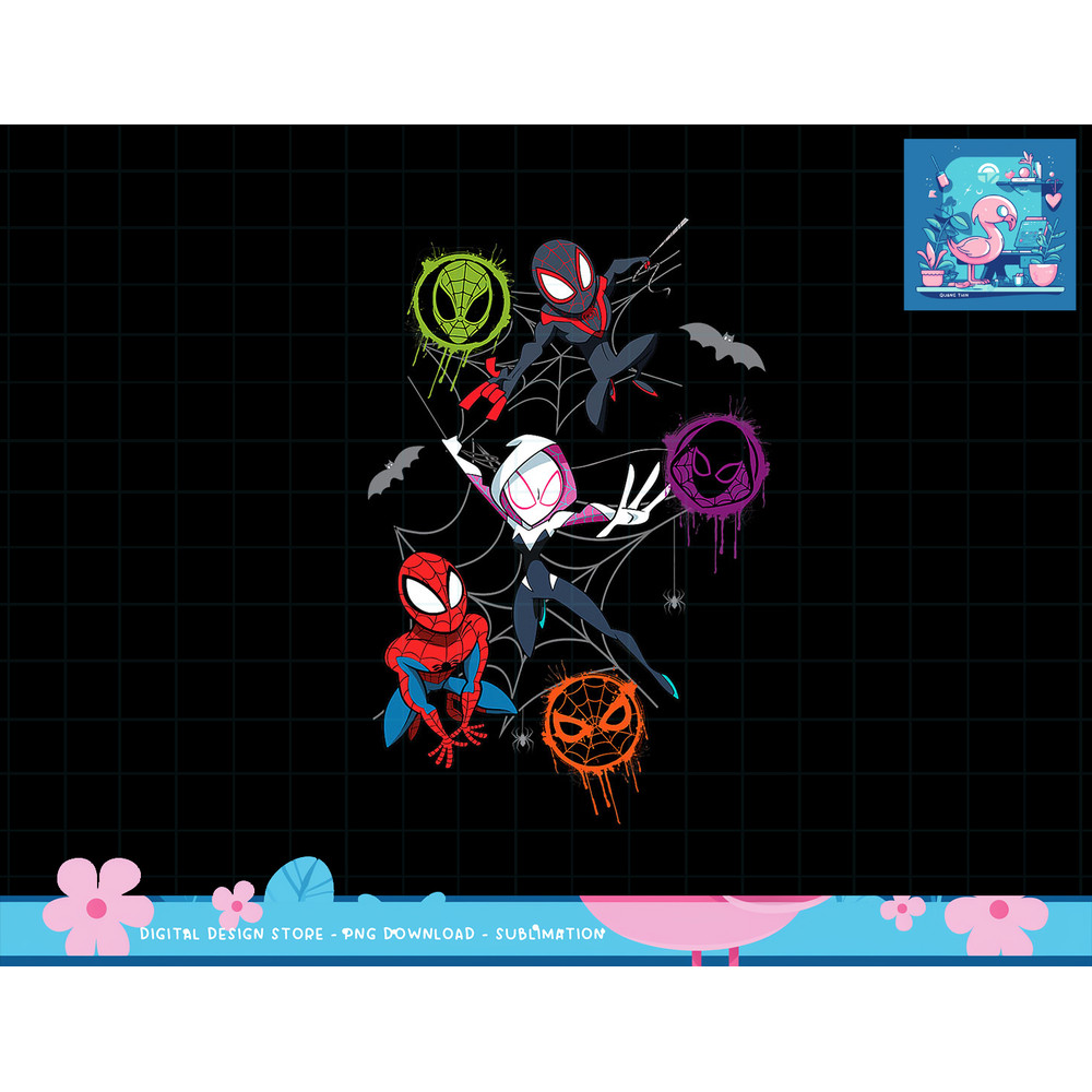 Marvel Spider-Man and Spider-Verse Pals Halloween Adventure png, sublimation copy.jpg