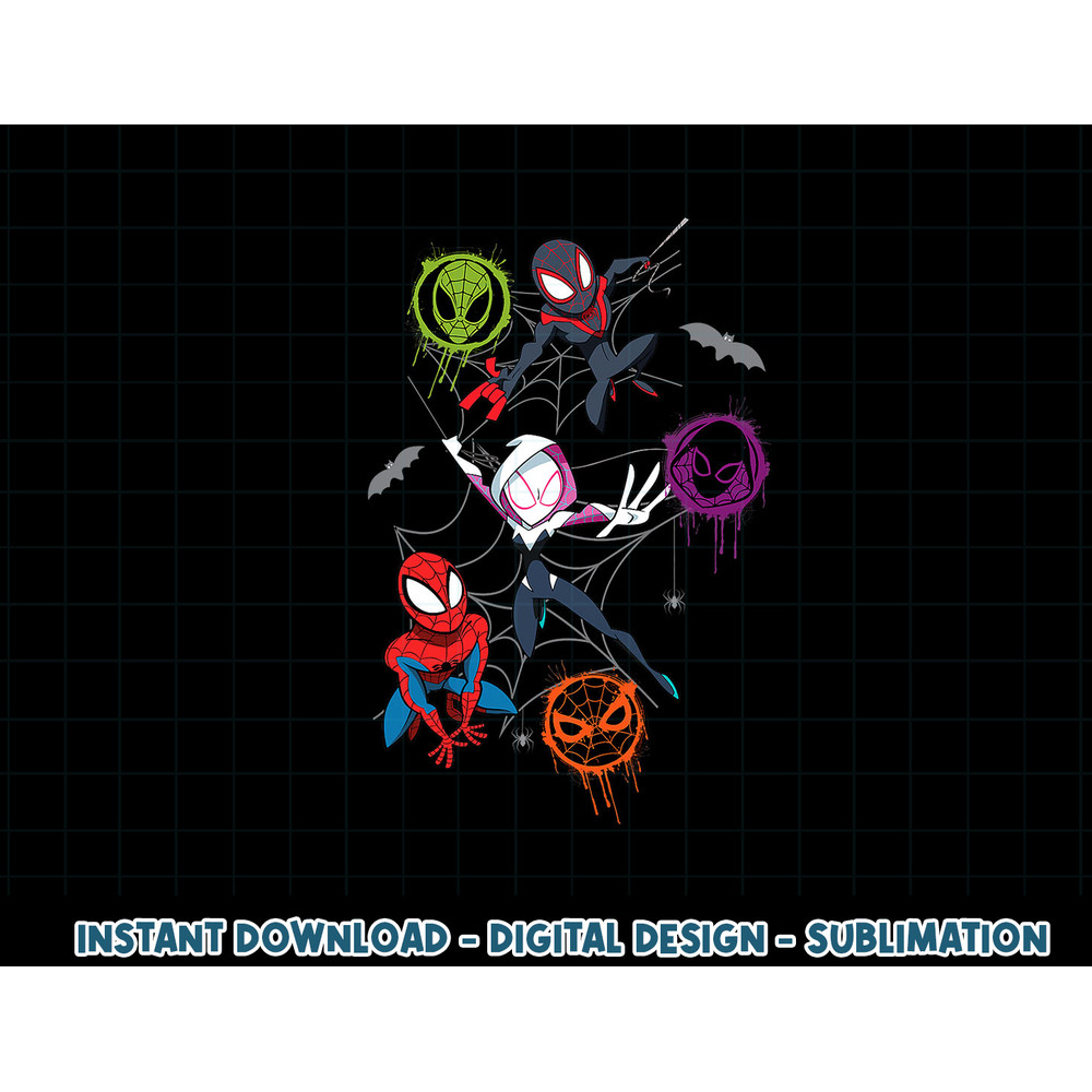 Marvel Spider-Man and Spider-Verse Pals Halloween Adventure png, sublimation copy.jpg