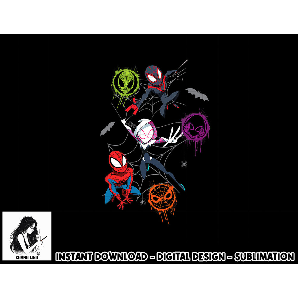 Marvel Spider-Man and Spider-Verse Pals Halloween Adventure png, sublimation copy.jpg