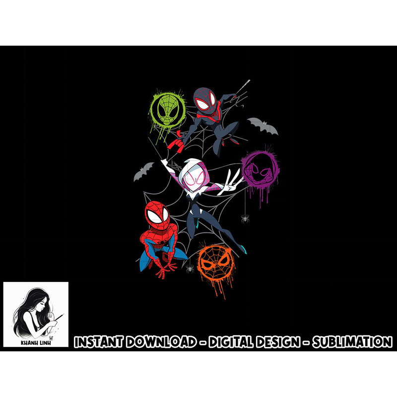 Marvel Spider-Man and Spider-Verse Pals Halloween Adventure png, sublimation copy.jpg
