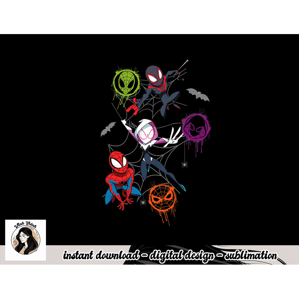 Marvel Spider-Man and Spider-Verse Pals Halloween Adventure png, sublimation copy.jpg