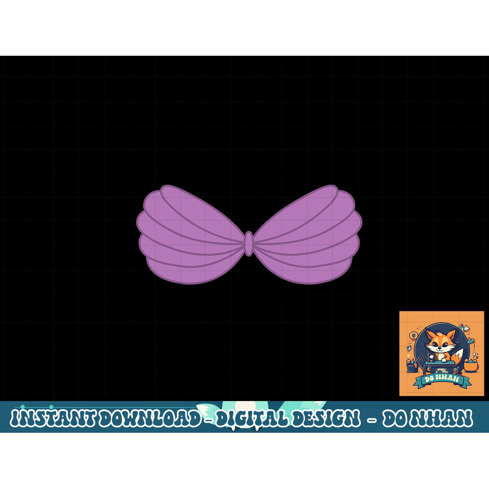 Mermaid Purple Seashell Bra Cartoon Graphic png, sublimation copy.jpg