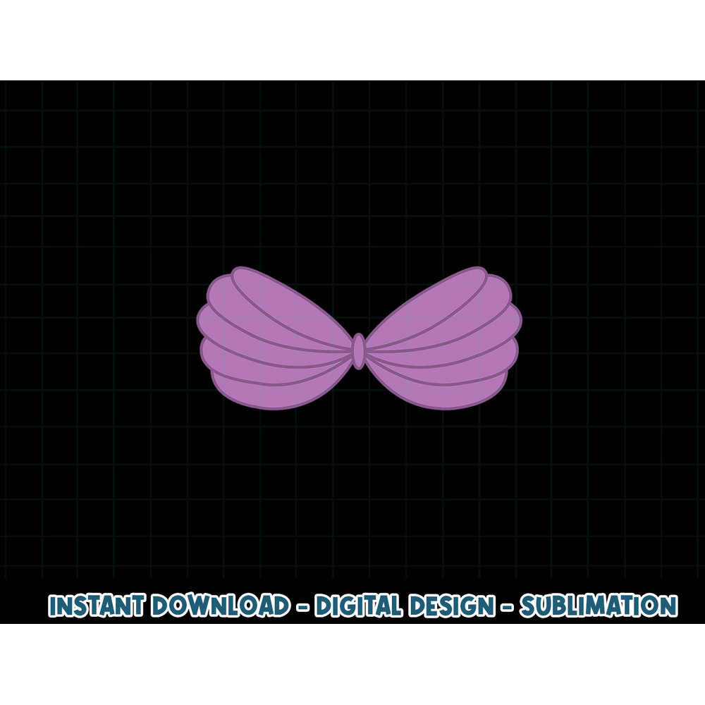Mermaid Purple Seashell Bra Cartoon Graphic png, sublimation copy.jpg