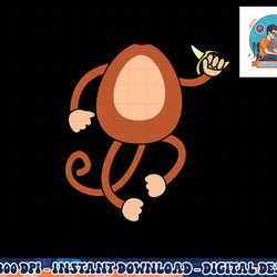 monkey holding banana costume funny easy halloween gift png, sublimation copy