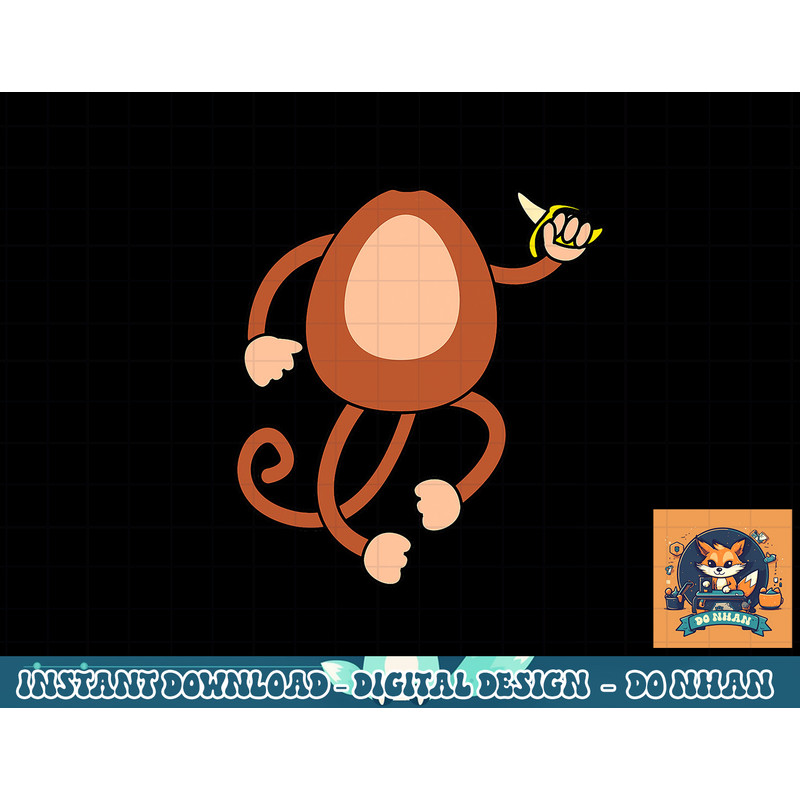 Monkey Holding Banana Costume Funny Easy Halloween Gift png, sublimation copy.jpg