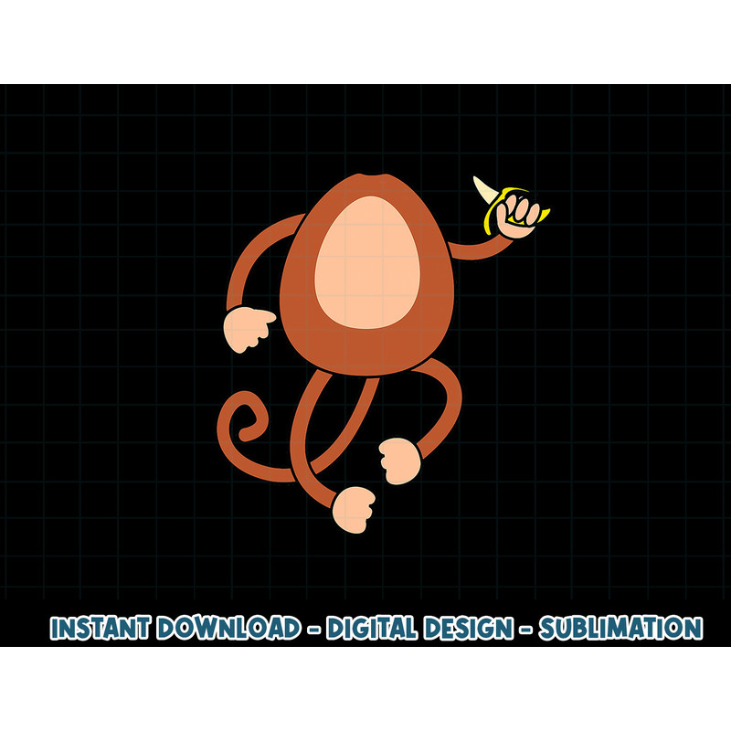 Monkey Holding Banana Costume Funny Easy Halloween Gift png, sublimation copy.jpg