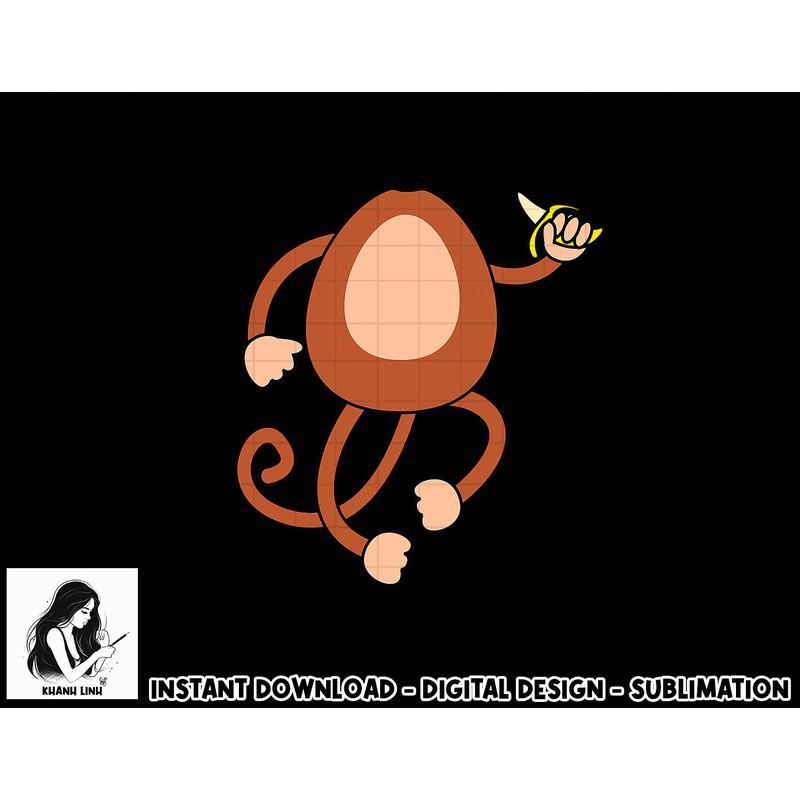 Monkey Holding Banana Costume Funny Easy Halloween Gift png, sublimation copy.jpg