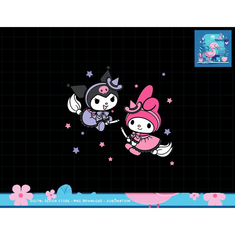 My Melody Kuromi Little Witches Halloween png, sublimation copy.jpg