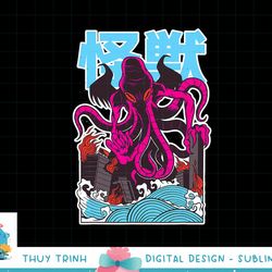 octopus monster japanese text writing manga halloween gifts png, sublimation copy