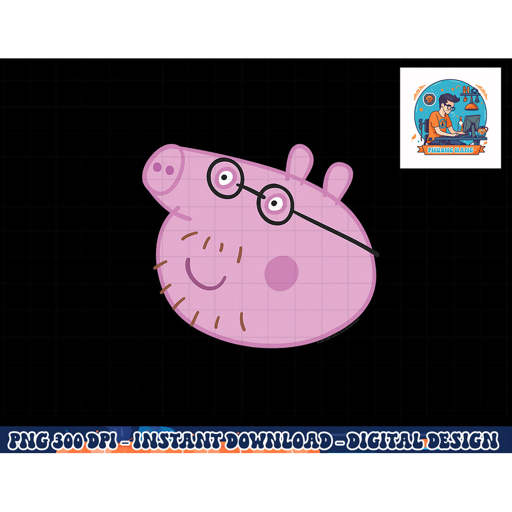 Peppa Pig Happy Daddy Pig Big Face png, sublimation copy.jpg