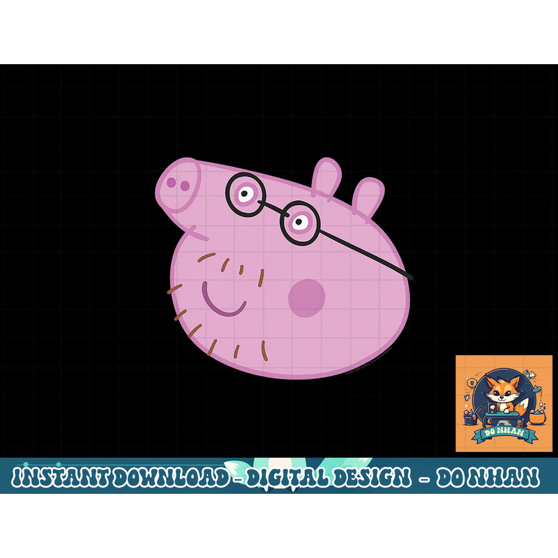 Peppa Pig Happy Daddy Pig Big Face png, sublimation copy.jpg
