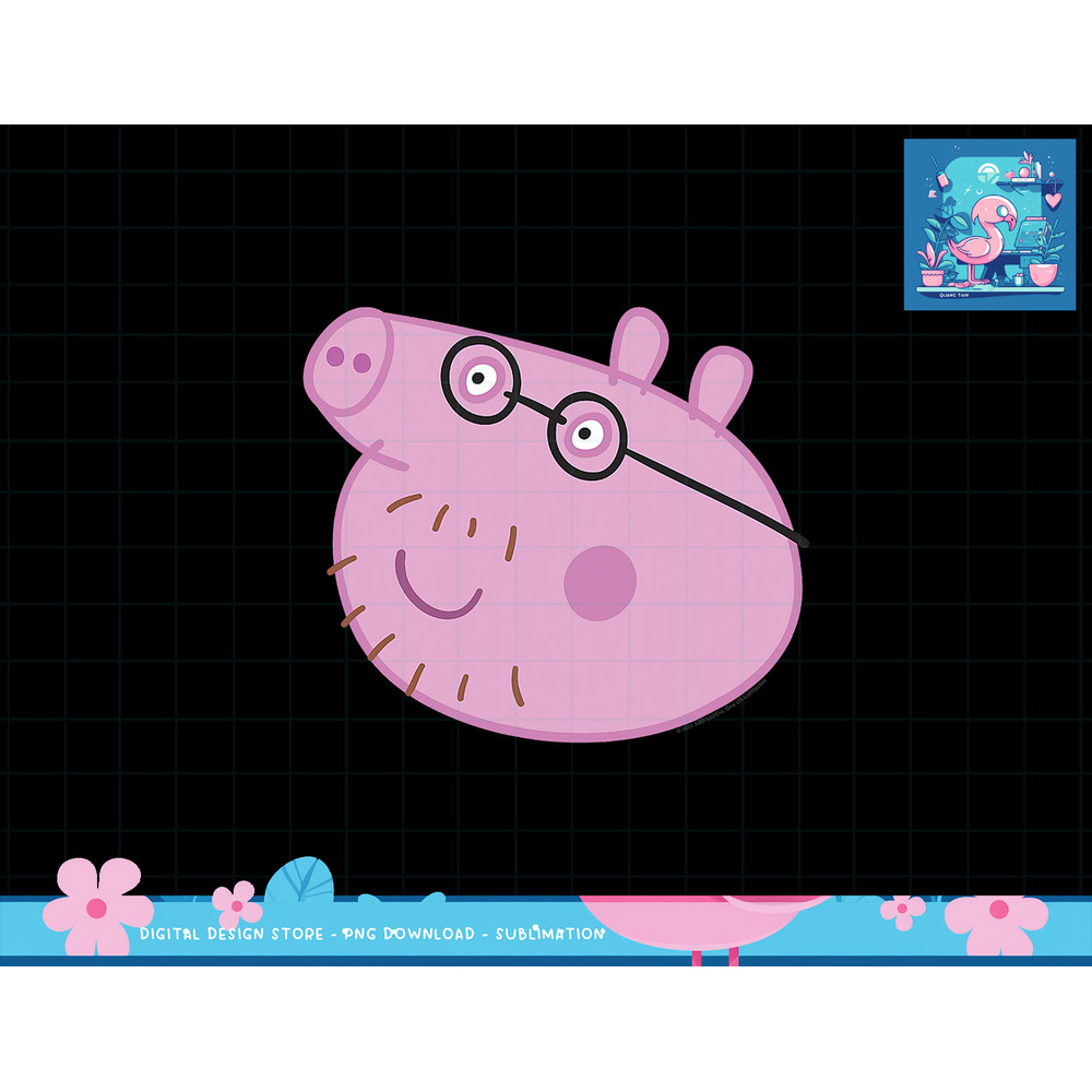 Peppa Pig Happy Daddy Pig Big Face png, sublimation copy.jpg