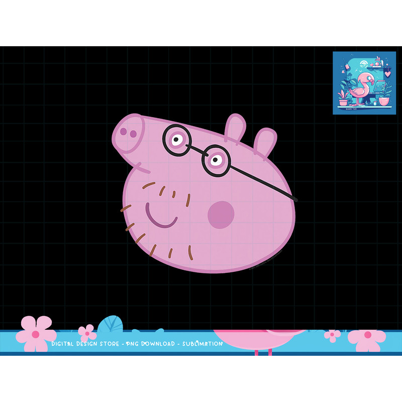 Peppa Pig Happy Daddy Pig Big Face png, sublimation copy.jpg