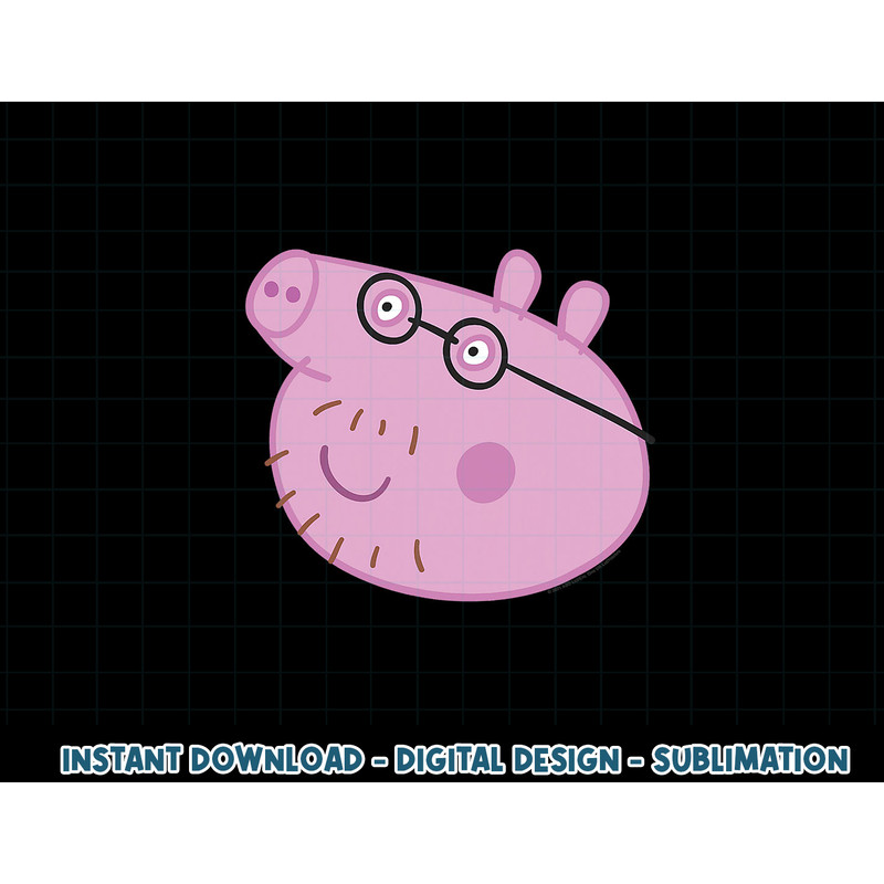Peppa Pig Happy Daddy Pig Big Face png, sublimation copy.jpg
