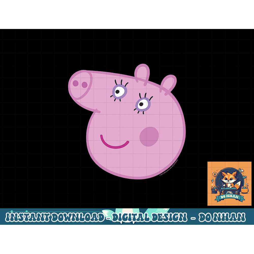Peppa Pig Happy Mummy Pig Big Face png, sublimation copy.jpg