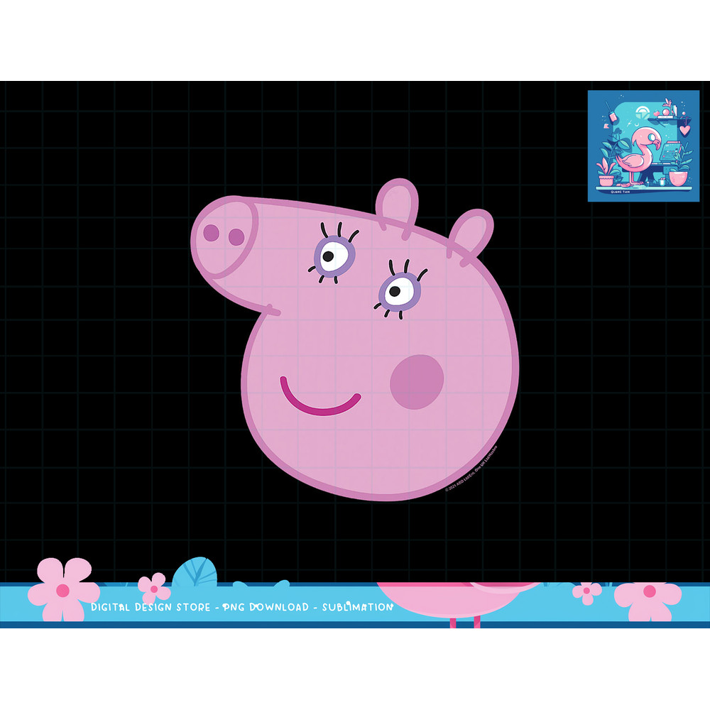 Peppa Pig Happy Mummy Pig Big Face png, sublimation copy.jpg