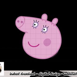 peppa pig happy mummy pig big face png, sublimation copy