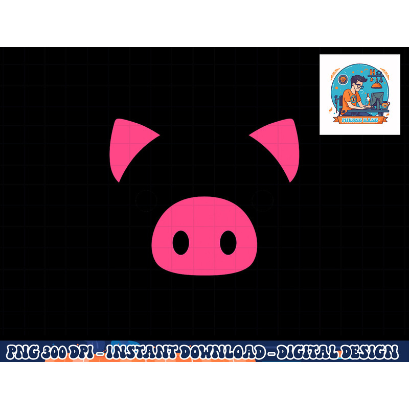 Pig Face Costume Funny Halloween png, sublimation copy.jpg