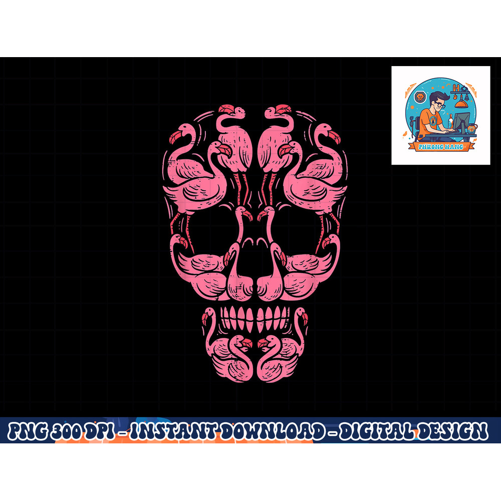 Pink Flamingo Skull Breast Cancer Awareness Halloween 2021 png, sublimation copy.jpg