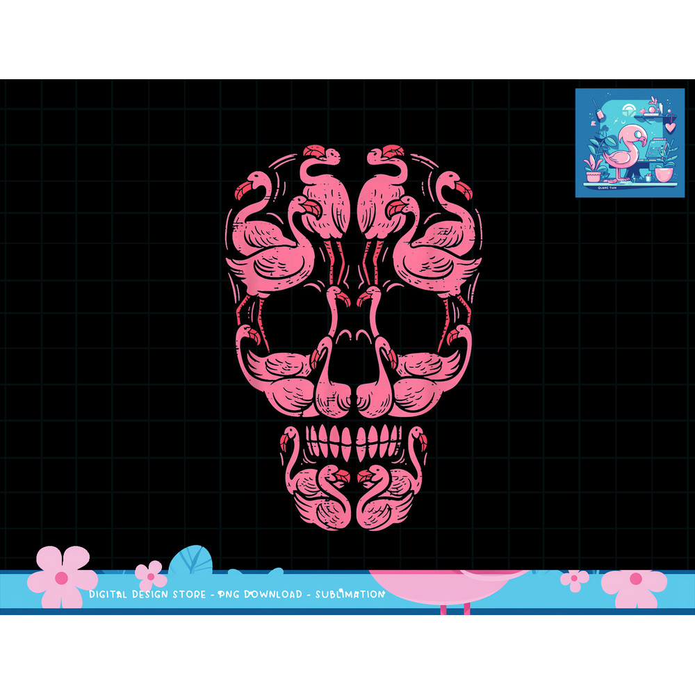 Pink Flamingo Skull Breast Cancer Awareness Halloween 2021 png, sublimation copy.jpg