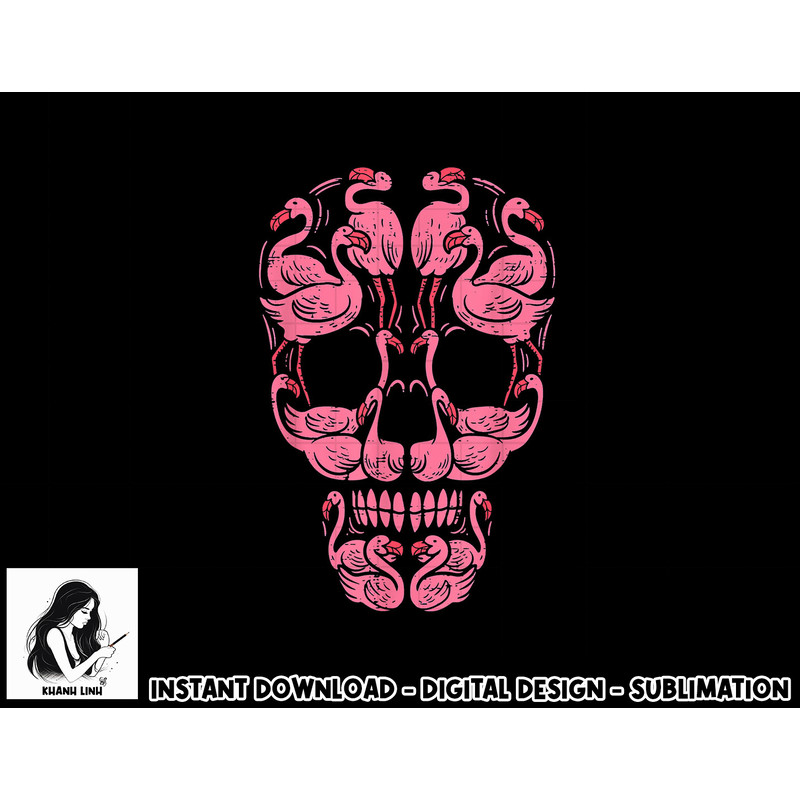 Pink Flamingo Skull Breast Cancer Awareness Halloween 2021 png, sublimation copy.jpg