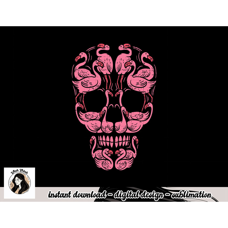Pink Flamingo Skull Breast Cancer Awareness Halloween Women png, sublimation copy.jpg
