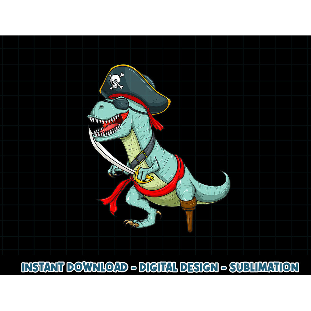 Pirate Dinosaur T Rex Funny Tyrannosaurus Halloween Costume png, sublimation copy.jpg