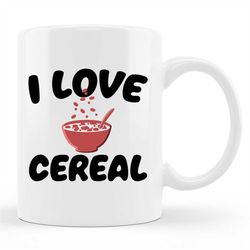 cereal fan mug, cereal fan gift, cereal lover mug, cereal lover gift, breakfast mug, breakfast gift, mornings mug, morni