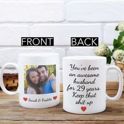 custom 29th anniversary gift, 29 year anniversary gifts for husband, wedding anniversary gift for him, 29 year anniversa