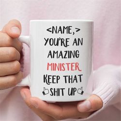 personalized gift for minister, minister gift, minister mug, gift for minister, funny personalized minister gifts