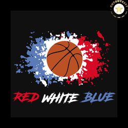red white blue, sport svg, love sport, sport vector, basketball, basketball svg, basketball vector, basketball lover, ba