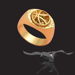 Marvel Superhero Doctor Strange Eye of Agamotto Ring Disney Movie Avengers Cosplay Doctor Strange Magic Ring Jewelry