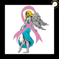 breast cancer angel, breast cancer svg, strong angle, pink woman, breast cancer gift, warrior woman, cancer awareness, c