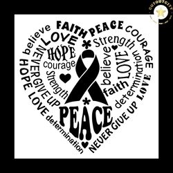 never give up, breast cancer svg, cancer svg, cancer awareness, cancer ribbon svg, cancer ribbon svg, cancer gift, cance