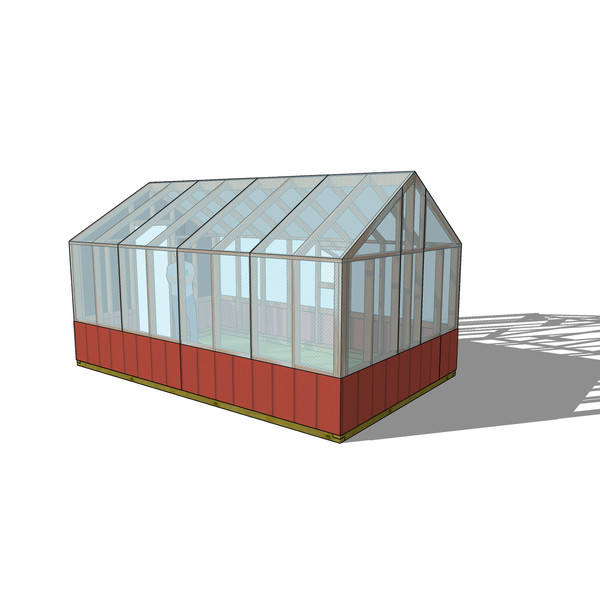10x16 Gable Greenhouse Plans - back view.jpg