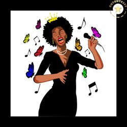 black queen, black girl svg, melanin, black girl singing, melanin svg, melanin shirt, melanin queen,black girl magic, su