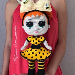 Digital Download - PDF. Crochet pattern Bee doll. DIY amigurumi toy tutorial