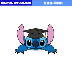 Graduation Stitch Svg, Stitch Svg, Lilo And Stitch Svg, Lilo Svg, Funny Stitch Svg, Disney Svg, Png Digital File