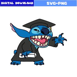 Graduation Stitch Svg, Stitch Svg, Lilo And Stitch Svg, Lilo Svg, Funny Stitch Svg, Disney Svg, Png Digital File
