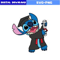 graduation stitch svg, funny stitch svg, stitch svg, lilo and stitch svg, lilo svg, disney svg, png digital file