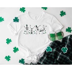 Funny St Patricks Day Shirt, Dancing Skeleton Shirt, Saint Patricks Day Gift, Lucky Irish Shirt, Funny Irish Gifts, Sham