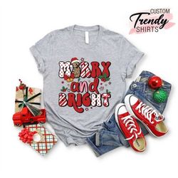 Merry and Bright Shirt, Funny Christmas Shirt, Gift for Christmas, Family Christmas Shirts, Toddler Christmas Shirt, Wom