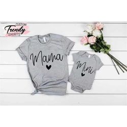 matching mommy and me shirt, mommy and me outfits, mom and daughter shirts, mom life shirt, mothers day gift, mama heart