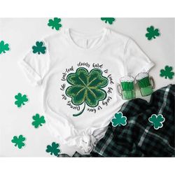 st patricks day shirt for women, leopard shamrock shirt, st patricks day gift, leopard clover tee, four leaf clover shir