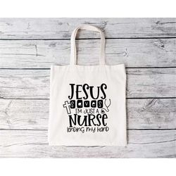christian nurse gifts, nurse tote bag, nurse gift, religious tote bag, nurse graduation gift,womens tote bag,tote bag nu