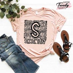 secretary shirt, school secretary gift, funny secretary shirt for women, school secretary shirt, secretary day shirt, s