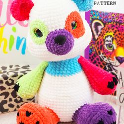 bear patterns colored panda bear amigurumi pdf pattern
