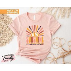 Be The Sunshine Shirt, Summer Shirt for Women, Summer Vacation Tee, Girls Trip Shirts, Beach Trip Shirt, Retro Sun T-shi