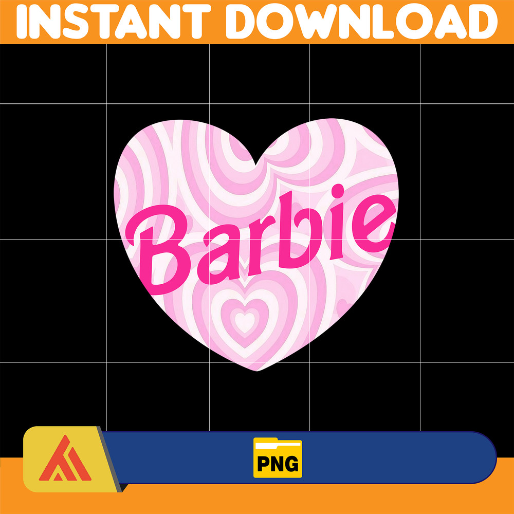 Barbie Icons Png, Barbie Logo Png, Pink Doll Png, Barbie Girl Png, Come on, Let's Go Party, Girly Beach, Let's Go Party, Instant Download (1).jpg