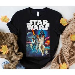 star wars vintage cast poster unisex gift unisex t-shirt shirt gift for men women hoodie sweatshirt kid t-shirt